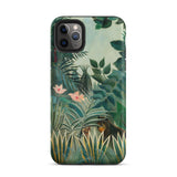 Equatorial Jungle - Henri Rousseau Phone Case Iphone 11 Pro Max / Matte Phone Case Vibrant Jungle Scene Lush Green Foliage Henri Rousseau