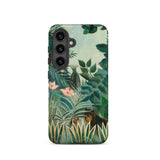 Equatorial Jungle - Henri Rousseau Phone Case Samsung Galaxy S24 / Matte Phone Case Vibrant Jungle Scene Lush Green Foliage Henri Rousseau
