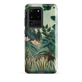 Equatorial Jungle - Henri Rousseau Phone Case Samsung Galaxy S20 Ultra / Gloss Phone Case Vibrant Jungle Scene Lush Green Foliage Henri