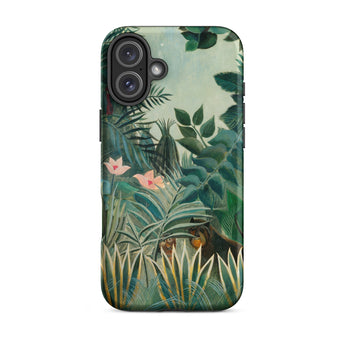 Equatorial Jungle - Henri Rousseau Phone Case Iphone 16 Plus / Matte Lush Scene Vibrant Green Foliage Invented, Blade-sharp Yucca Leaves,