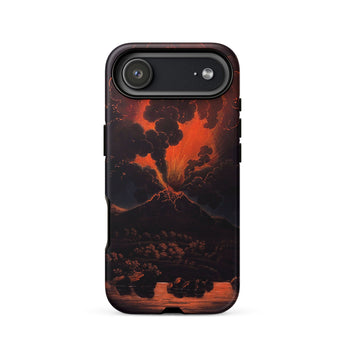 Eruption of Mount Etna at Night - Friedrich Weber Phone Case, Iphone 17 Air / Matte, Mobile Cases, Toby Leon