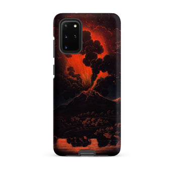 Eruption of Mount Etna at Night - Friedrich Weber Phone Case, Samsung Galaxy S20 Plus / Matte, Mobile Cases, Toby Leon