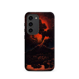 Eruption of Mount Etna at Night - Friedrich Weber Phone Case, Samsung Galaxy S23 / Matte, Mobile Cases, Toby Leon