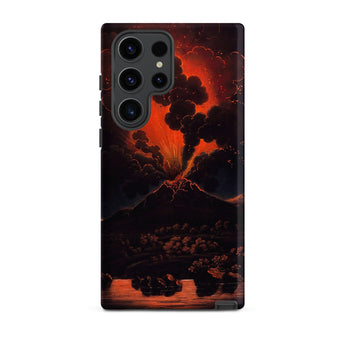 Eruption of Mount Etna at Night - Friedrich Weber Phone Case, Samsung Galaxy S23 Ultra / Matte, Mobile Cases, Toby Leon