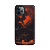 Eruption of Mount Etna at Night - Friedrich Weber Phone Case Iphone 11 Pro / Matte Volcano Eruption Phone Case Mount Etna Exhales,