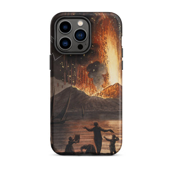 Uitbarsting van de Vesuvius - Pietro Fabris iPhone-hoesje, 14 Pro Max / Mat, Mobiele telefoonhoesjes, Toby Leon