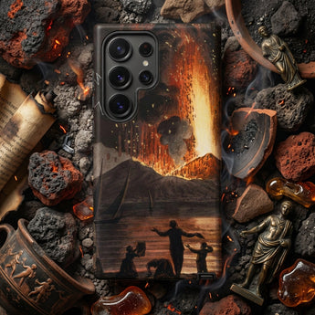Eruption of Mount Vesuvius - Pietro Fabris Phone Case, Mobile Cases, Toby Leon