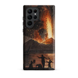 Eruption of Mount Vesuvius - Pietro Fabris Phone Case Samsung Galaxy S22 Ultra / Matte Phone Case Dramatic Volcanic Eruption Fiery Orange