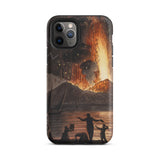 Eruption of Mount Vesuvius - Pietro Fabris Phone Case Iphone 11 Pro / Matte Iphone Phone Case Volcano Captures Mount Vesuvius, Vesuvius