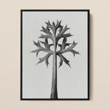 Eryngium Bourgatii (mediterranean Sea Holly) - Karl Blossfeldt Art Print / Canvas Black-framed Minimalist Artwork Stylized Tree Spiky
