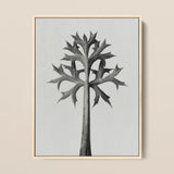 Eryngium Bourgatii (mediterranean Sea Holly) - Karl Blossfeldt Art Print / Canvas Minimalist Black-and-white Framed Artwork Stylized Tree