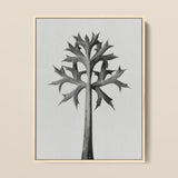Eryngium Bourgatii (mediterranean Sea Holly) - Karl Blossfeldt Art Print / Canvas Minimalist Black-and-white Framed Artwork Stylized Tree