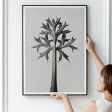 Eryngium Bourgatii (mediterranean Sea Holly) - Karl Blossfeldt Art Print / Canvas Stylized Black White Tree Illustration Angular Geometric