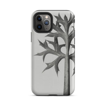 Eryngium Bourgatii (mediterranean Sea Holly) - Karl Blossfeldt Phone Case Iphone 11 Pro Max / Matte Gray Phone Case Leaf Design Karl