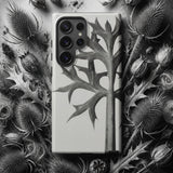 Eryngium Bourgatii (mediterranean Sea Holly) - Karl Blossfeldt Phone Case Sleek White Phone Case Detailed Black-and-white Botanical