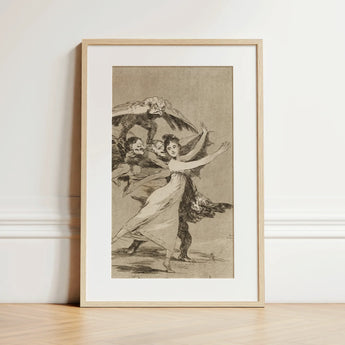 You will not Escape - Francisco De Goya Art Print / Canvas, 12x18’’ / 31x46cm / Natural Frame / Matboard, Posters Prints & Visual Artwork,
