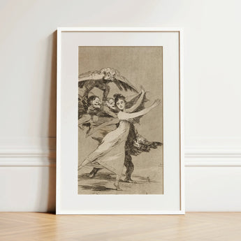 You will not Escape - Francisco De Goya Art Print / Canvas, 12x18’’ / 31x46cm / White Frame / Matboard, Posters Prints & Visual Artwork,