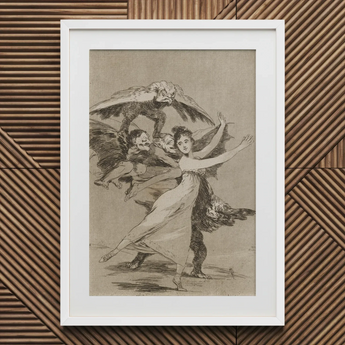 You will not Escape - Francisco De Goya Art Print / Canvas Framed Mythical Figures Woman Arches Backward, Eyes Wide Prints