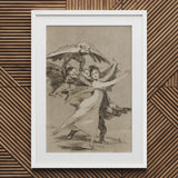 You will not Escape - Francisco De Goya Art Print / Canvas Framed Mythical Figures Woman Arches Backward, Eyes Wide Prints