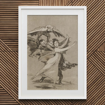 You will not Escape - Francisco De Goya Art Print / Canvas Framed Mythical Figures Woman Arches Backward, Eyes Wide Prints