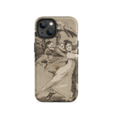 You will not Escape - Francisco De Goya Phone Case Iphone 14 / Matte Iphone Case Antique Illustration Figures Goya Case, Dark Stage, Biting