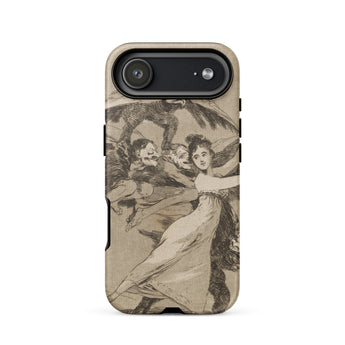 You will not Escape - Francisco De Goya Phone Case Iphone 17 Air / Matte Beige Black Vintage-style Phone Case Classical Angel Design Goya