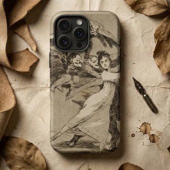 You will not Escape - Francisco De Goya Phone Case Vintage-style Phone Case Detailed Black-and-white Illustration Woman Elegant Goya Iphone