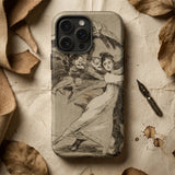 You will not Escape - Francisco De Goya Phone Case Vintage-style Phone Case Detailed Black-and-white Illustration Woman Elegant Goya Iphone