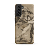 You will not Escape - Francisco De Goya Phone Case Samsung Galaxy S21 Plus / Matte Vintage-style Phone Case Sepia-toned Woman Dress Pursued