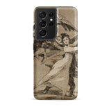 You will not Escape - Francisco De Goya Phone Case Samsung Galaxy S21 Ultra / Matte Vintage-style Phone Case Sepia-toned Woman Elegant Gown