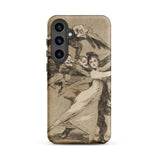 You will not Escape - Francisco De Goya Phone Case Samsung Galaxy S24 Plus / Matte Vintage-style Phone Case Sepia-toned Illustration Woman
