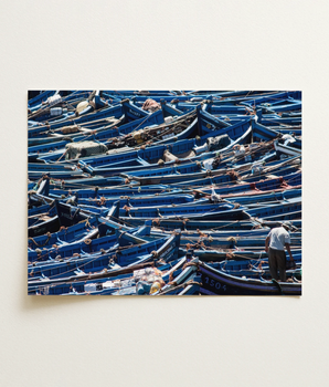 Blu Feluche, Essaouira, Marocco Fotografia stampa d’arte