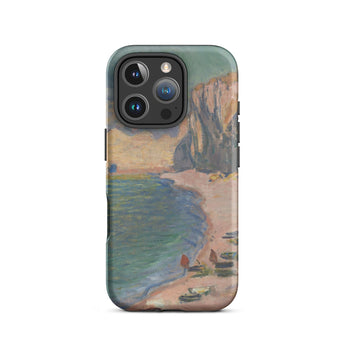 Custodia per iPhone Étretat - Claude Monet Normandy Beach, 16 Pro / Opaca, Custodie per cellulari, Toby Leon