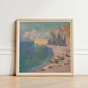 Etretat - Claude Monet Normandy Coastline Art Print / Canvas Framed Reproduction Monet’s Impressionistic Coastal Scene Light Mesmerizing