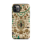 Etruscan Jewelry - Auguste Racinet Phone Case Iphone 11 Pro Max / Matte Iphone Case Vintage Jewelry Design Auguste Racinet Decorative,