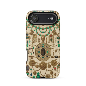 Etruscan Jewelry - Auguste Racinet Phone Case Iphone 17 Air / Matte Beige Green Jewelry-themed Phone Case Intricate Designs Auguste Racinet