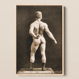 Eugen Sandow in Classical Ancient Greco-roman Pose - Napoleon Sarony Art Print / Canvas, 12x18’’ / 31x46cm / Natural Frame, Posters Prints