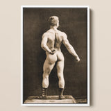 Eugen Sandow in Classical Ancient Greco-roman Pose - Napoleon Sarony Art Print / Canvas, 12x18’’ / 31x46cm / White Frame, Posters Prints &
