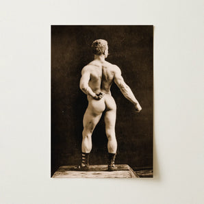 Eugen Sandow in Classical Ancient Greco-roman Pose - Napoleon Sarony Art Print / Canvas, 12x18’’ / 31x46cm / Unframed / no Border, Posters