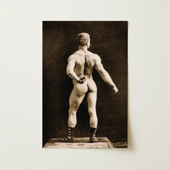 Eugen Sandow in Classical Ancient Greco-roman Pose - Napoleon Sarony Art Print / Canvas Vintage Sepia-toned Photographic Muscular Man