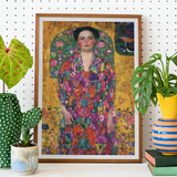 Eugenia Primavesi - Gustav Klimt Symbolist Art Print / Canvas Framed Art Print Gustav Klimt’s Portrait Painting Vibrant Klimt, Eugenia