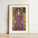 Eugenia Primavesi - Gustav Klimt Symbolist Art Print / Canvas Vibrant Colorful Framed Woman Ornate Floral, Portrait Prints