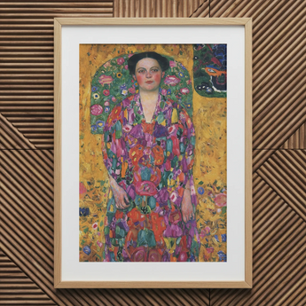 Eugenia Primavesi - Gustav Klimt Symbolist Art Print / Canvas Vibrant Colorful Portrait Print Woman Ornate Floral Dress Gustav Klimt,