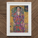 Eugenia Primavesi - Gustav Klimt Symbolist Art Print / Canvas Vibrant Colorful Portrait Print Woman Ornate Floral Dress Gustav Klimt,