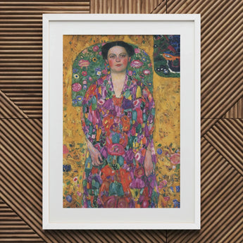 Eugenia Primavesi - Gustav Klimt Symbolist Art Print / Canvas Vibrant Colorful Portrait Woman Ornate Floral Dress, Prints