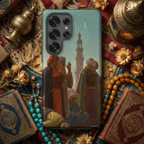 Evening Prayer Cairo - Jean-leon Gerome Phone Case Teal-colored Phone Case Detailed Illustration Figures Traditional Attire Moon-slit