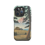 Evening at Tago Bay - Hasui Kawase Phone Case Iphone 16 Pro / Matte Iphone 15 Pro Max Japanese Landscape Art Case Mount Fuji Rises, Hasui