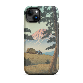 Evening at Tago Bay - Hasui Kawase Phone Case Iphone 15 Plus / Matte Smartphone Case Japanese Landscape Design Mountain Pine Tree Mount
