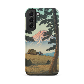 Evening at Tago Bay - Hasui Kawase Phone Case Samsung Galaxy S22 Plus / Matte Phone Case Vintage-style Illustration Mount Fuji Pine Trees