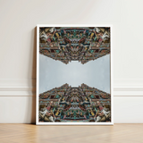 Framed Photograph Vibrant Intricately Carved Temple Facade Colorful South Indian Architecture, Mind-bending Photography Print, Trippy